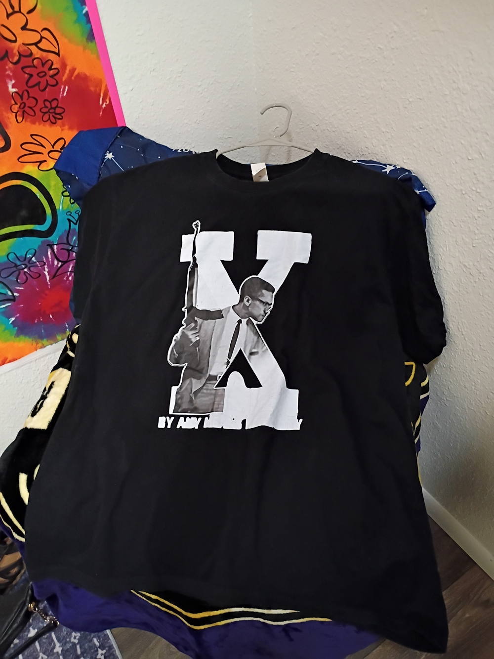 Black Graphic T‑Shirt with Large White 'X' Print